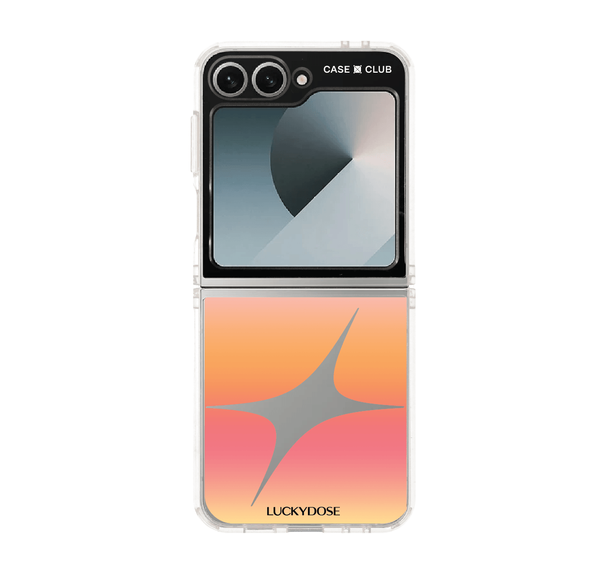 samsung galaxy z flip 6 clear case luckydose friday lucky color