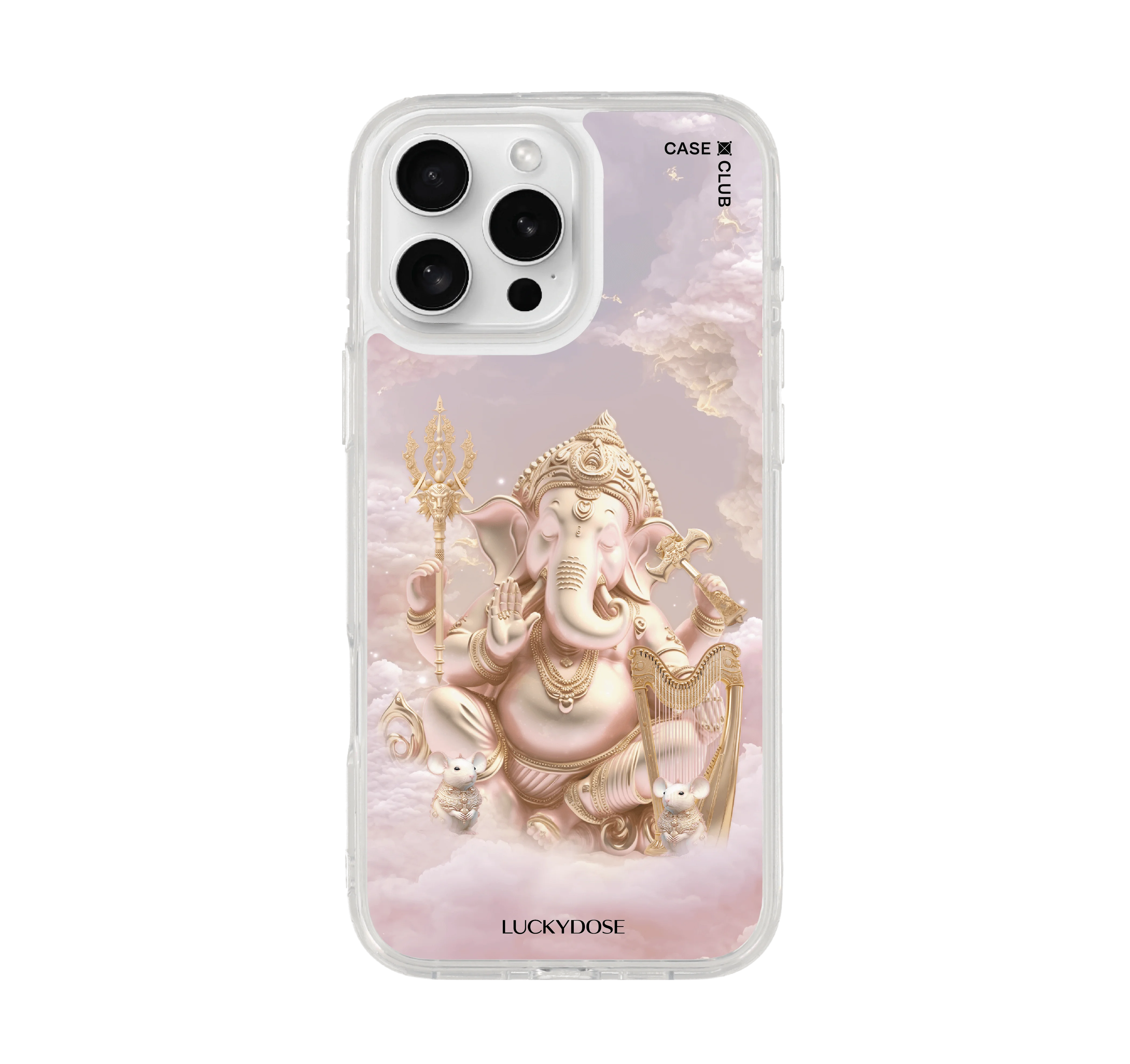 iphone 16 pro max clear case luckydose ganesha ganapati