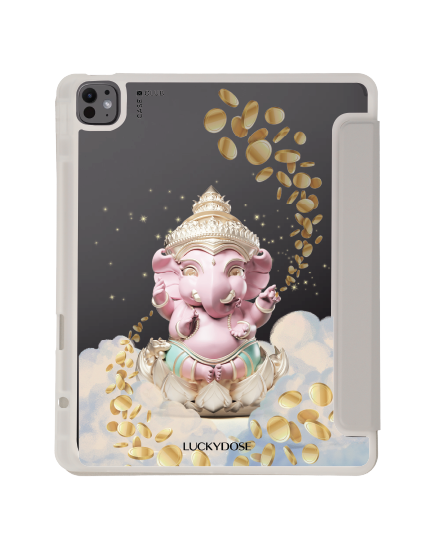 iPad Air6/7 13" 2025 (M2/M3) Clear Grey LuckyDose Ganesha