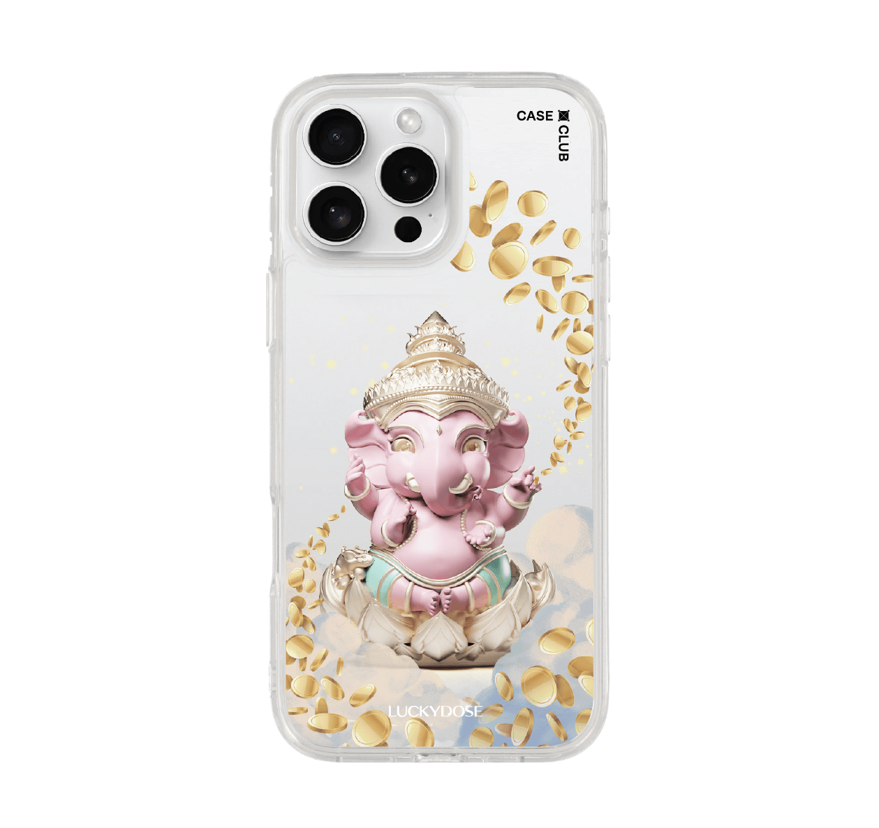 iPhone 16 Pro Max Clear Case LuckyDose Ganesha