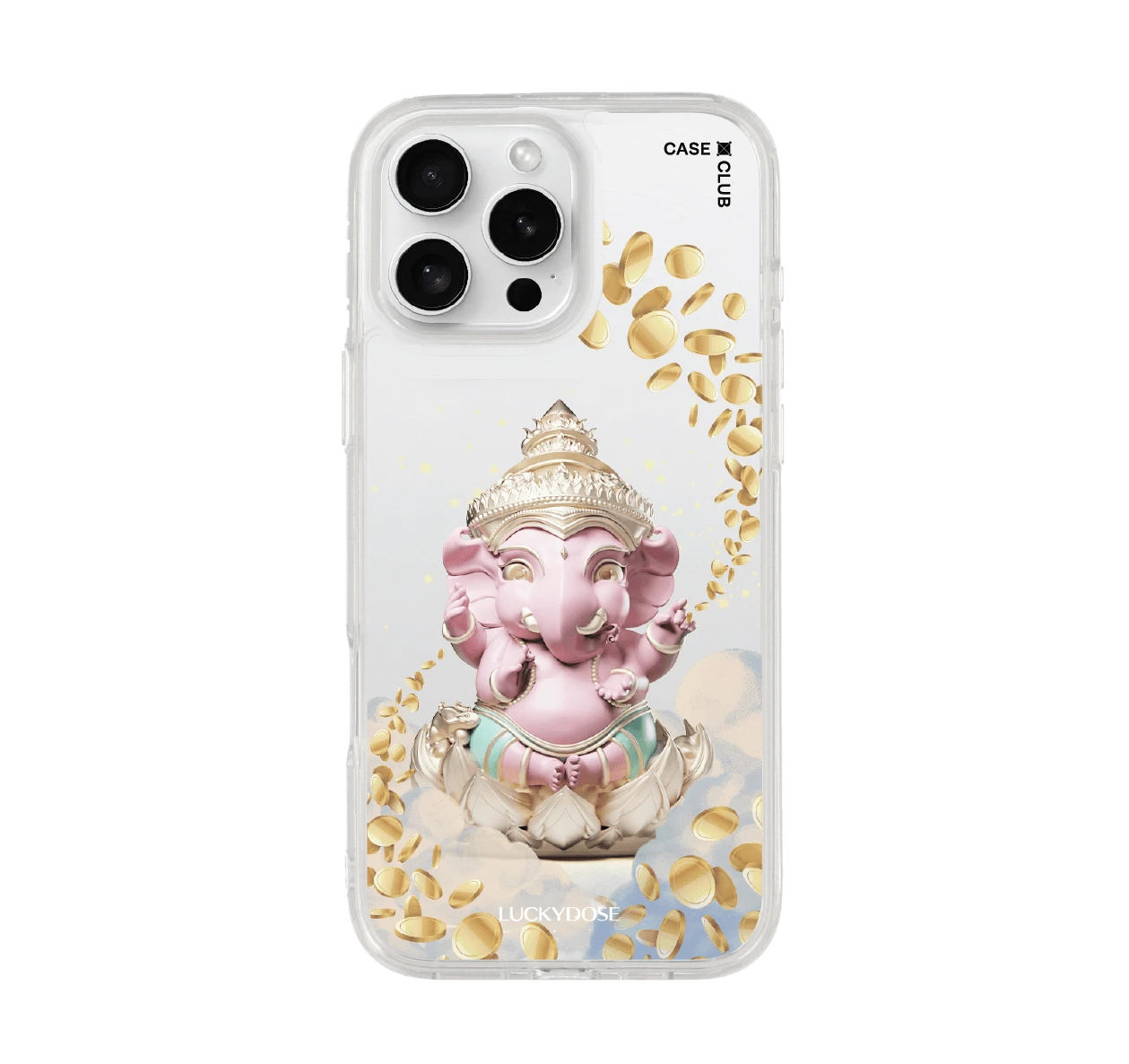 iphone 16 pro max clear case luckydose ganesha