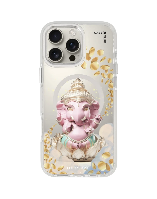 iphone 16 pro max clear white magsafe luckydose ganesha