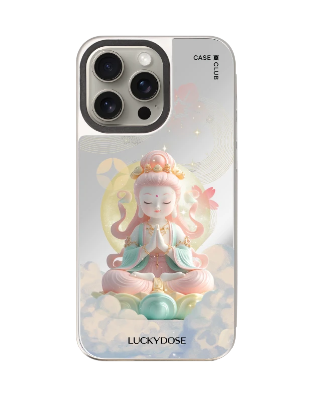เคสกระจก iphone 15 pro max magsafe luckydose เจ้าแม่กวนอิม