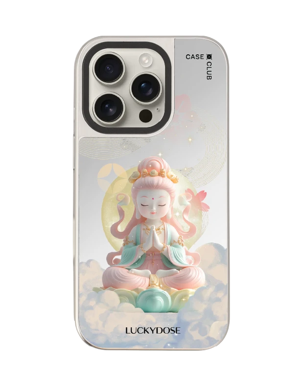 เคสกระจก iphone 16 pro max magsafe luckydose เจ้าแม่กวนอิม