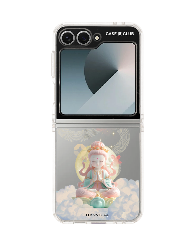 Samsung Galaxy Z Flip 6 Clear Case LuckyDose Guanyin