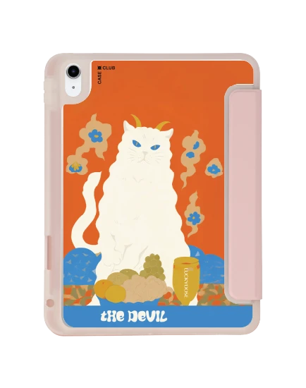 เคสใส ipad gen 10th/11th 2025 สีชมพู luckydose the devil