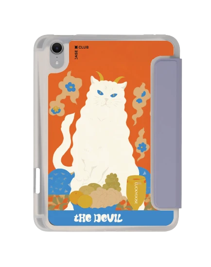 เคสใส ipad mini 7 สีม่วง luckydose the devil