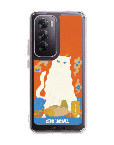 oppo reno 12 clear case luckydose the devil