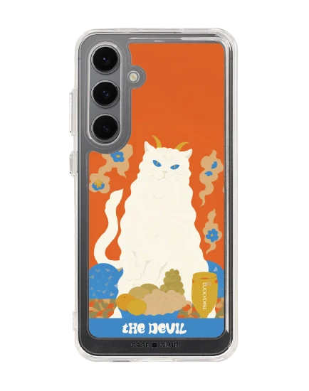 samsung galaxy s24 fe clear case luckydose the devil