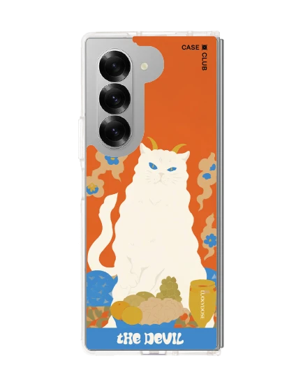 samsung galaxy z fold 6 clear case luckydose the devil