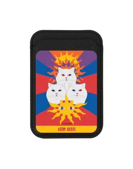 black wallet magsafe luckydose the sun