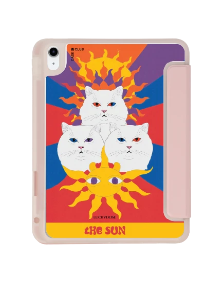 เคสใส ipad gen 10th/11th 2025 สีชมพู luckydose the sun