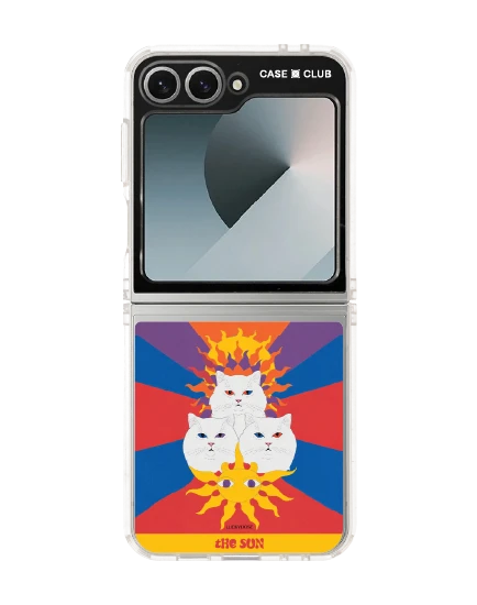 samsung galaxy z flip 6 clear case luckydose the sun