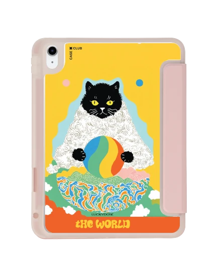 เคสใส ipad gen 10th/11th 2025 สีชมพู luckydose the world