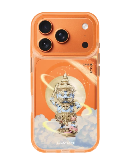 เคสใสสีส้ม iphone 17 pro magsafe luckydose ท้าวเวสสุวรรณ