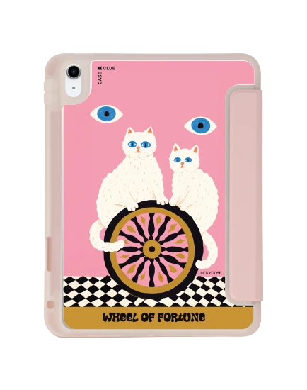 เคสใส ipad gen 10th/11th 2025 สีชมพู luckydose wheel of fortune