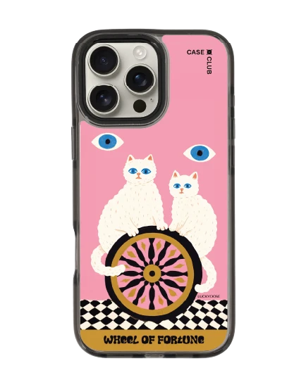 iphone 16 pro max clear black magsafe luckydose wheel of fortune