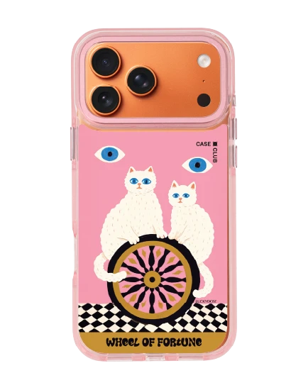 iphone 17 pro max clear pink magsafe luckydose wheel of fortune