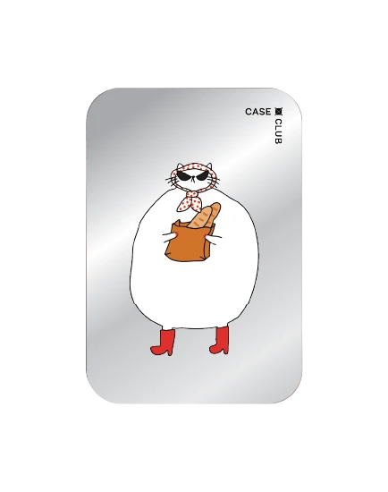 magnetic mirror cardholder stand madam cat