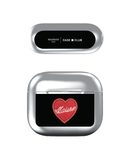 เคสสีเงิน airpods รุ่น 3 maison keeps adore หัวใจซิกเนเจอร์