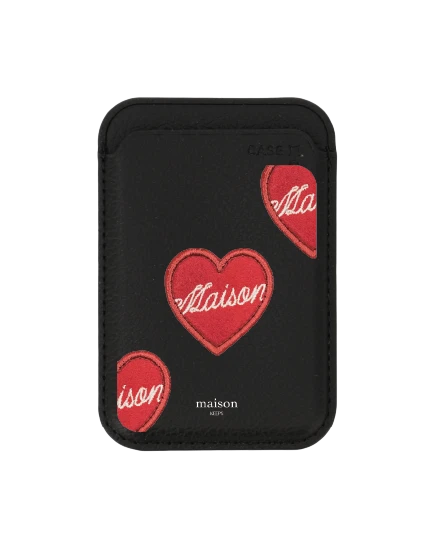 black wallet magsafe maison keeps adore patch