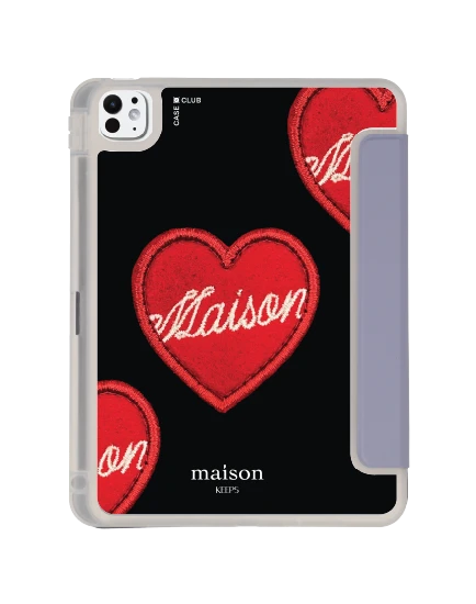 ipad pro 11" (2024) clear purple maison keeps adore patch