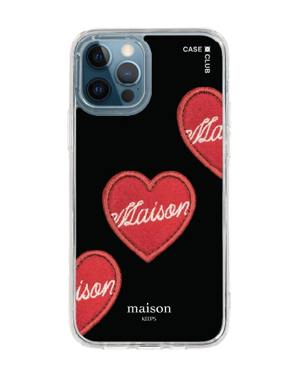 iphone 12/12 pro clear case maison keeps adore patch