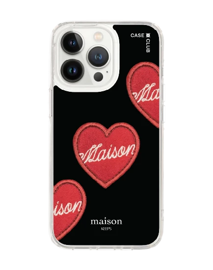 iphone 13 pro clear case maison keeps adore patch