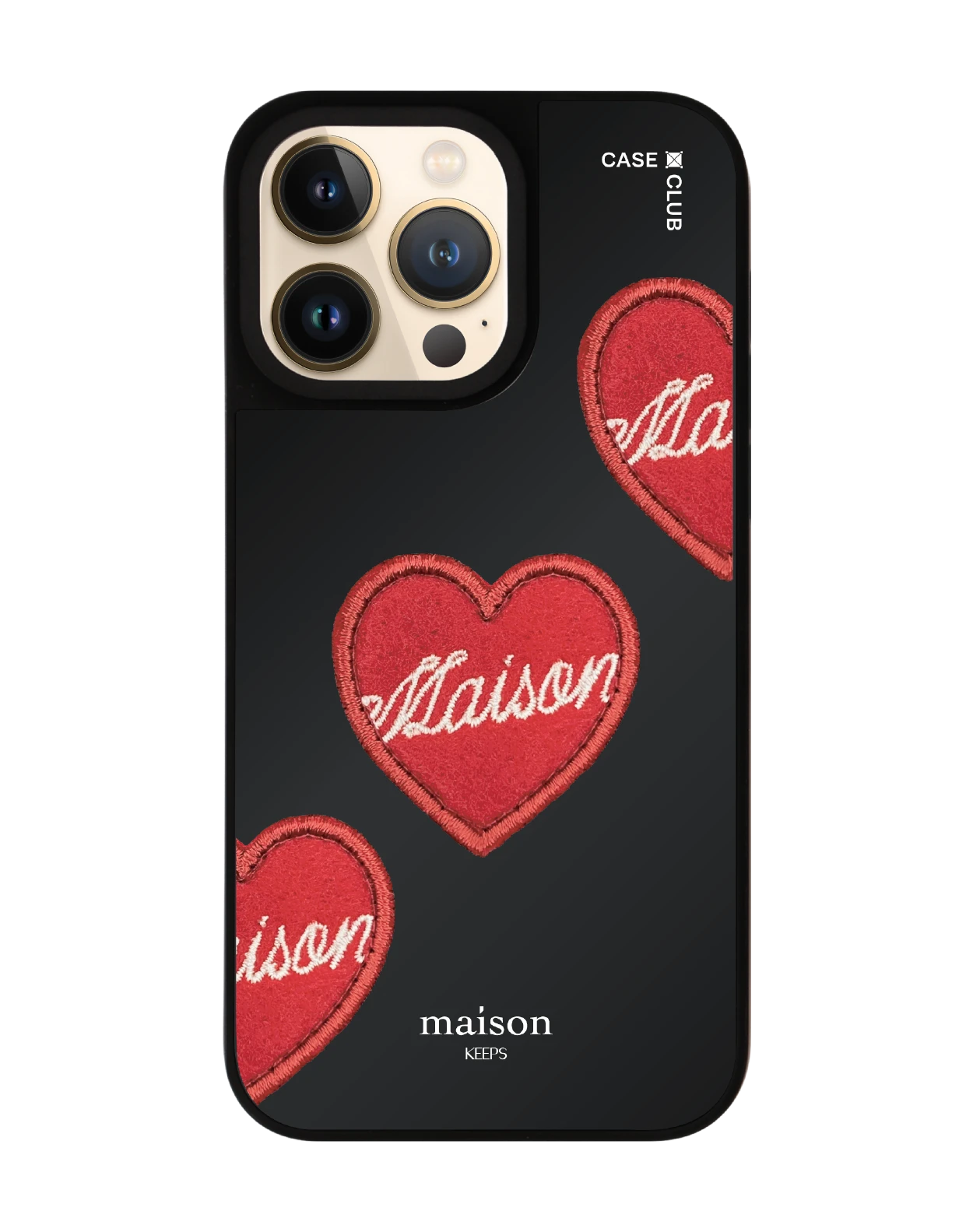 เคสกระจก iphone 14 pro max matte magsafe maison keeps adore หัวใจซิกเนเจอร์