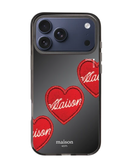 เคสกระจกดำ iphone 17 pro max magsafe maison keeps หัวใจปัก