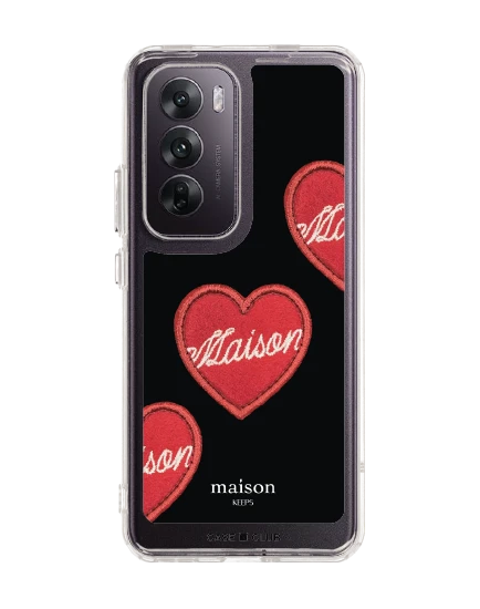 oppo reno 12 clear case maison keeps adore patch