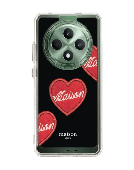 oppo reno 12f clear case maison keeps adore patch