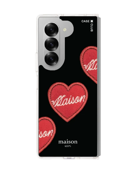 samsung galaxy z fold 6 clear case maison keeps adore patch
