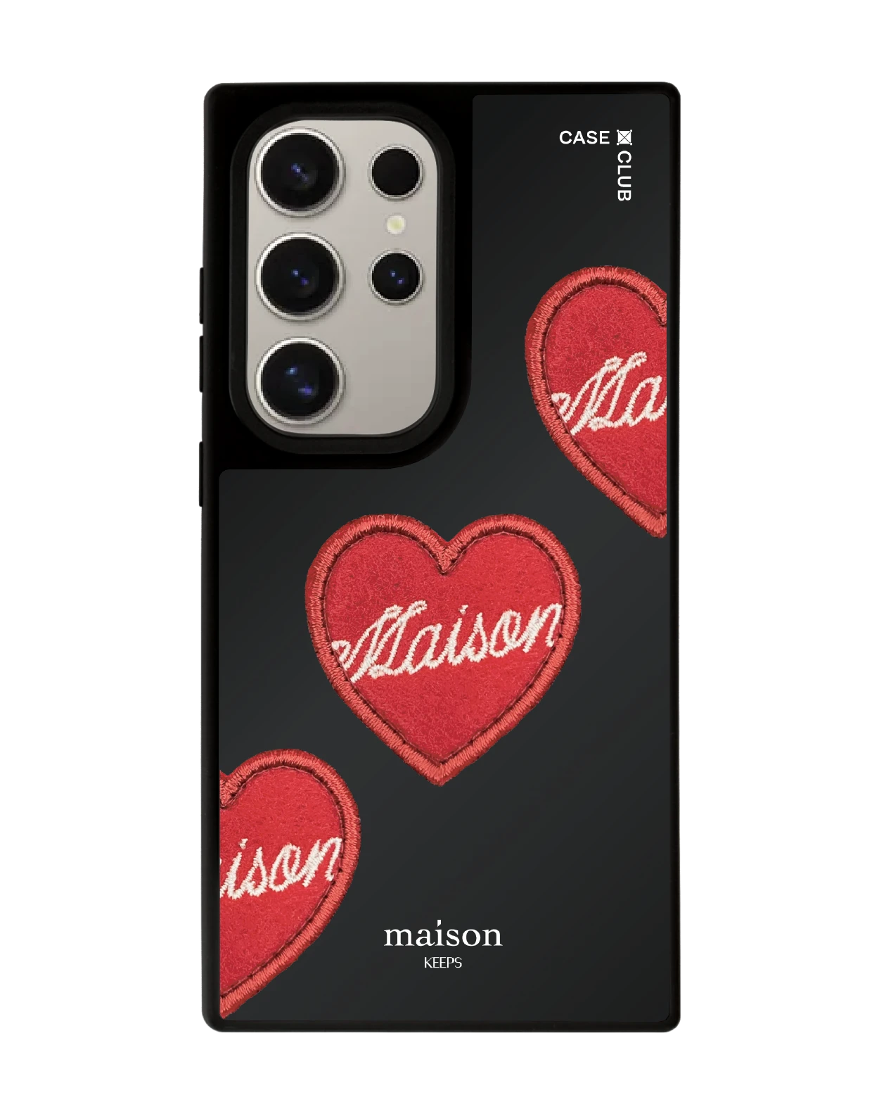 เคสกระจกดำ samsung s24 ultra matte magsafe maison keeps adore หัวใจซิกเนเจอร์