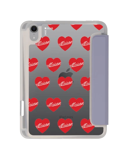 ipad mini 7 clear purple maison keeps adore pattern