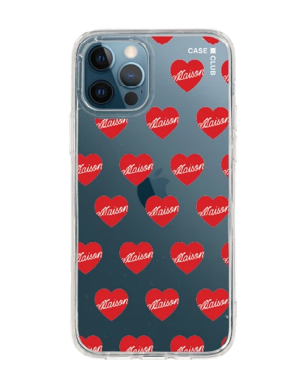 iphone 12/12 pro clear case maison keeps adore pattern