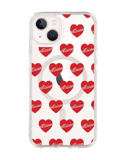 เคสใส iphone 13 magsafe maison keeps adore แพทเทิร์นหัวใจ