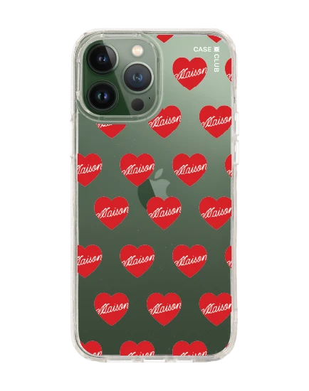 เคสใส iphone 13 pro max maison keeps adore แพทเทิร์นหัวใจ