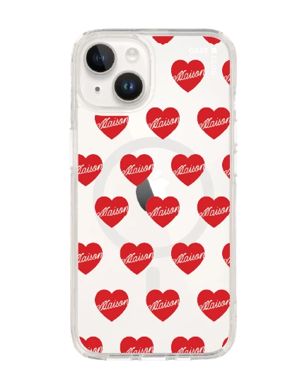 เคสใส iphone 14 magsafe maison keeps adore แพทเทิร์นหัวใจ