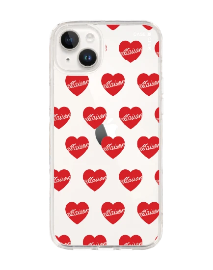 iphone 14 plus clear case maison keeps adore pattern