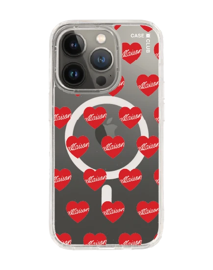 เคสใส iphone 14 pro magsafe maison keeps adore แพทเทิร์นหัวใจ