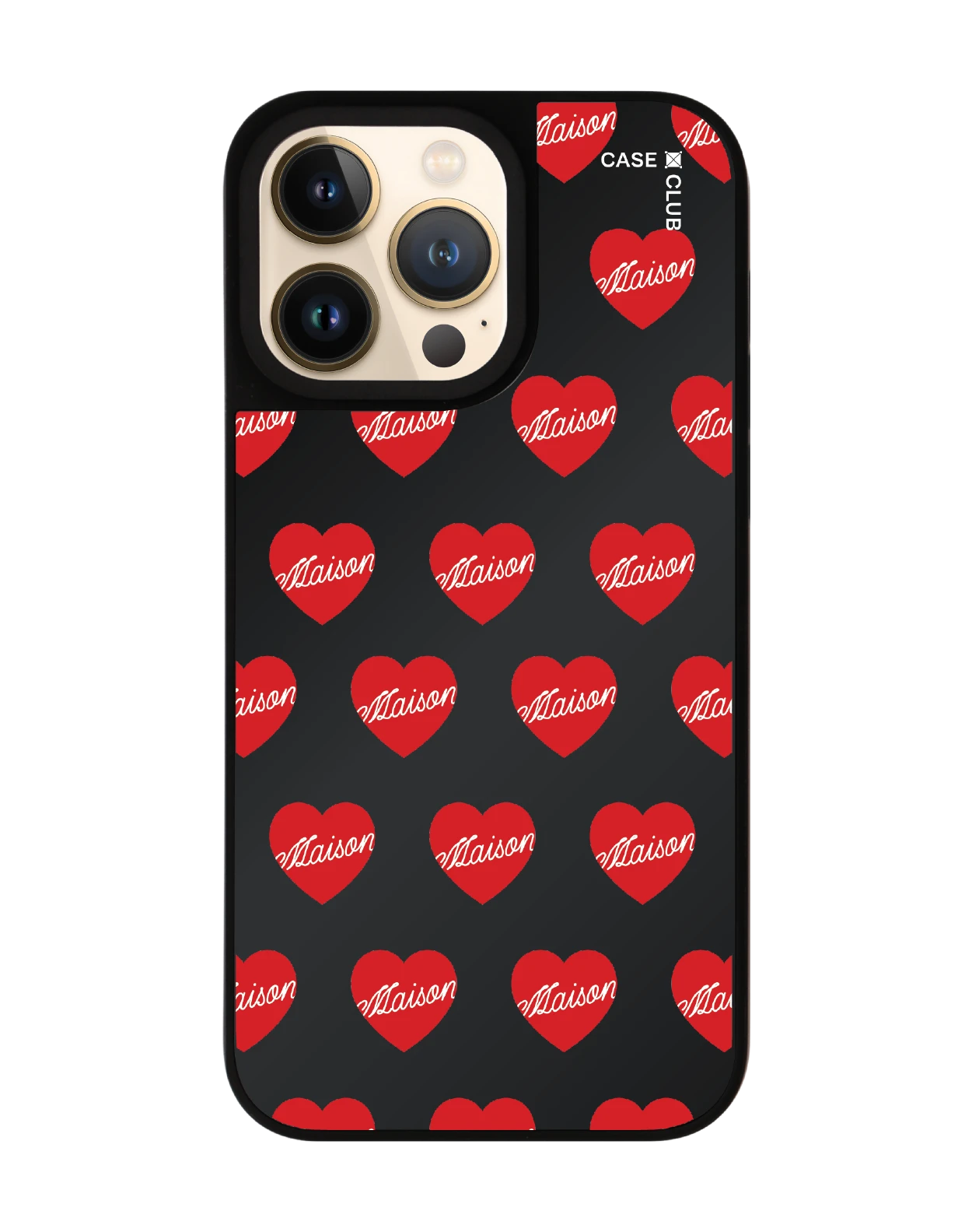เคสกระจก iphone 14 pro max matte magsafe maison keeps adore แพทเทิร์นหัวใจ