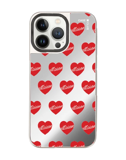 เคสกระจก iphone 14 pro max magsafe maison keeps adore แพทเทิร์นหัวใจ