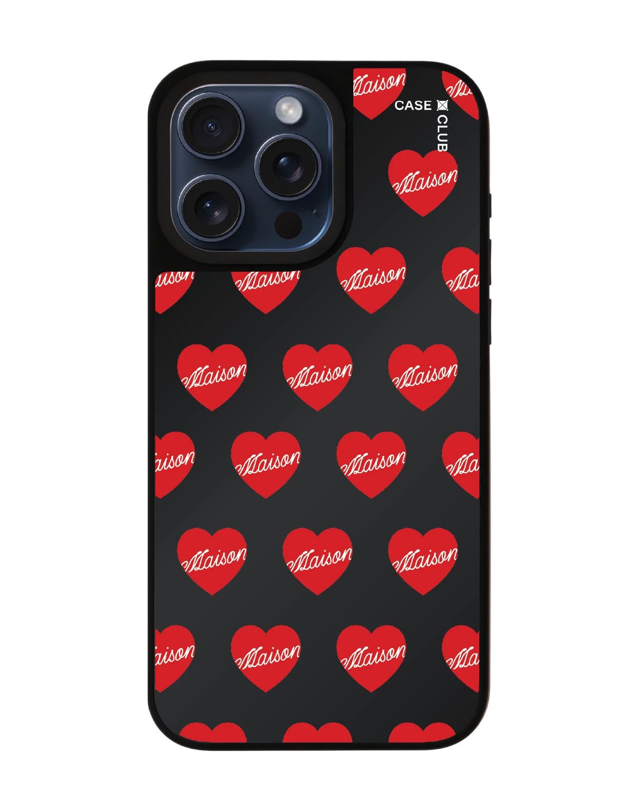 เคสกระจก iphone 15 pro max matte magsafe maison keeps adore แพทเทิร์นหัวใจ