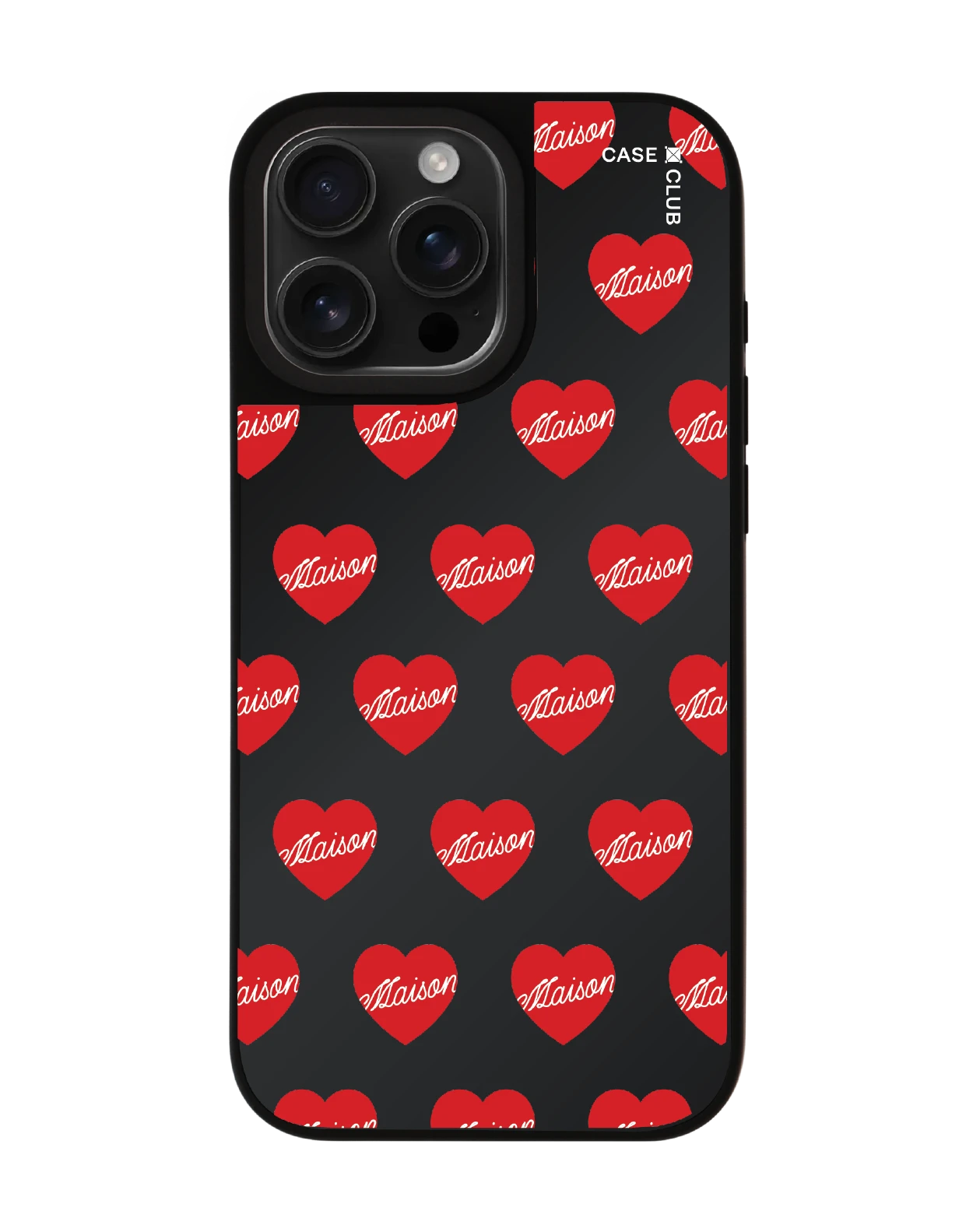 เคสกระจก iphone 16 pro max matte magsafe maison keeps adore แพทเทิร์นหัวใจ
