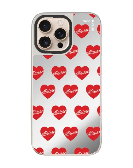เคสกระจก iphone 16 pro max magsafe maison keeps adore แพทเทิร์นหัวใจ