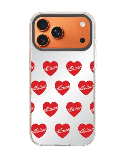 เคสกระจกใส iphone 17 pro max mirror magsafe maison keeps adore แพทเทิร์นหัวใจ