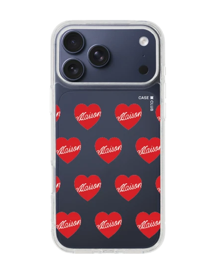 เคสใส iphone 17 pro max maison keeps adore แพทเทิร์นหัวใจ