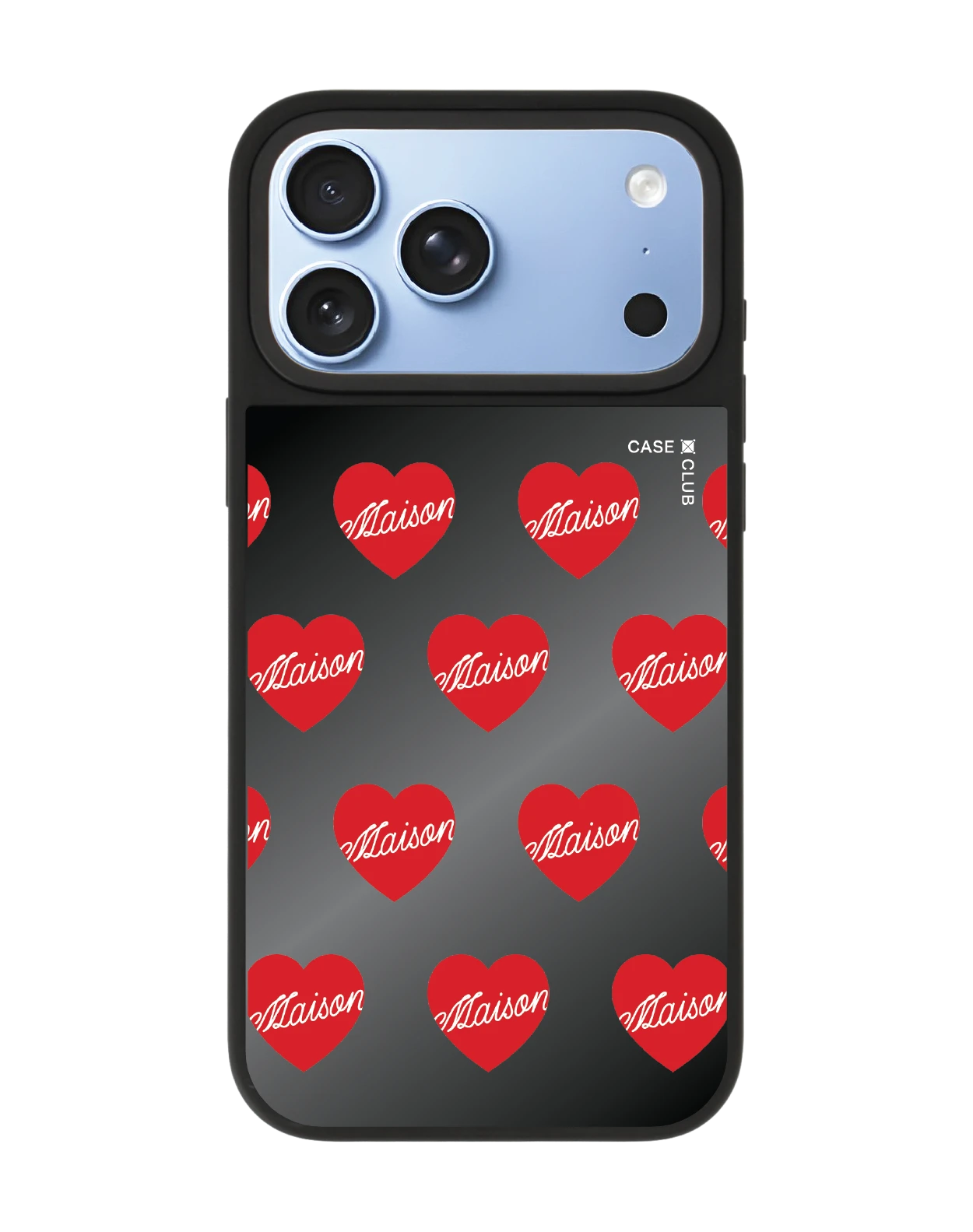 เคสกระจกดำด้าน iphone 18 pro max magsafe maison keeps แพทเทิร์นหัวใจ