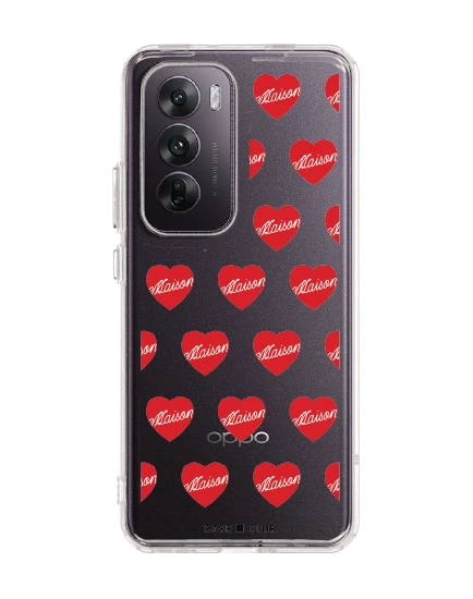 oppo reno 12 clear case maison keeps adore pattern